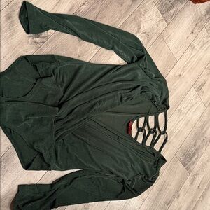 Elegant Green Long Sleeve Bodysuit